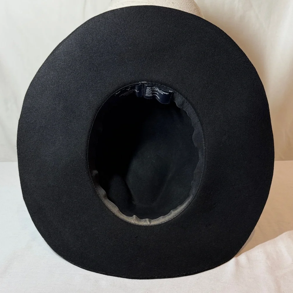 American Eagle Black Wool Women's Fedora Hat.
